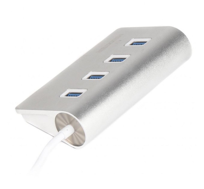 Концентратор Maxxter USB 3.0 Type-A 4 ports silver (HU3A-4P-01)