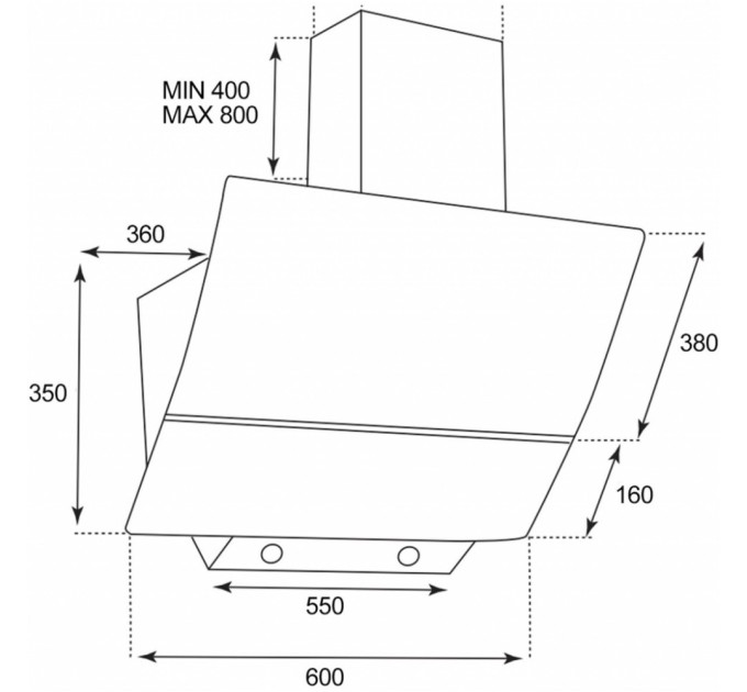 Вытяжка кухонная Grunhelm GVN 830 B