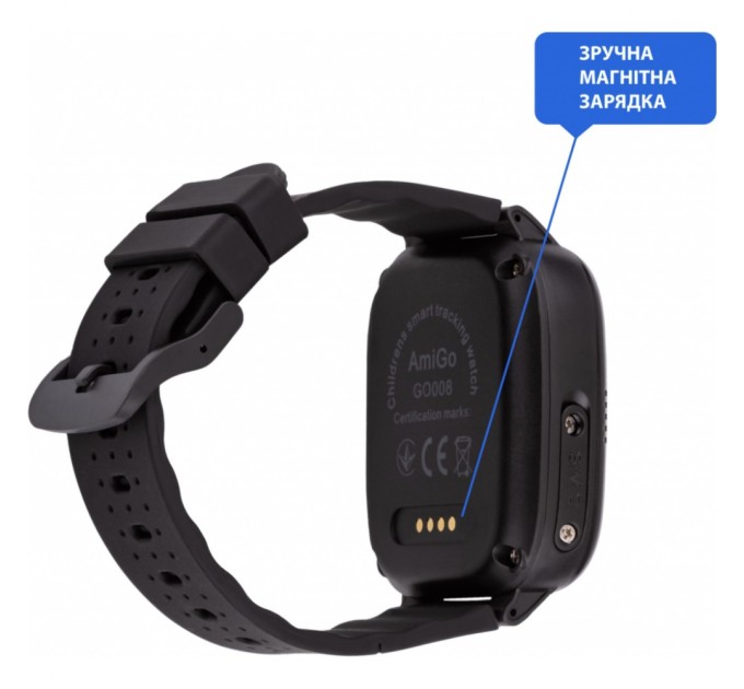 Смарт-часы Amigo GO008 MILKY GPS WIFI Black (873291)
