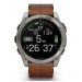 Смарт-годинник Garmin fenix 8 51mm,AMOLED,Sapphire, Bare Ti, Blk/Chsnt Lthr (010-02905-40)