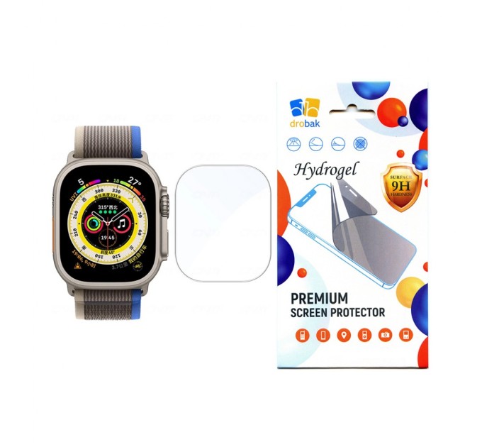 Плівка захисна Drobak Hydrogel Apple Watch Ultra 2 49mm (2шт) (323210)