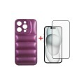 Чохол до мобільного телефона Dengos iPhone 15 Pro Case + Glass (Purple) (DG-KM-81)