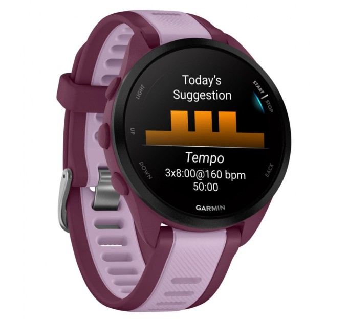 Смарт-годинник Garmin Forerunner 165 Music, GPS, WiFi, Berry/Lilac, GPS (010-02863-33)