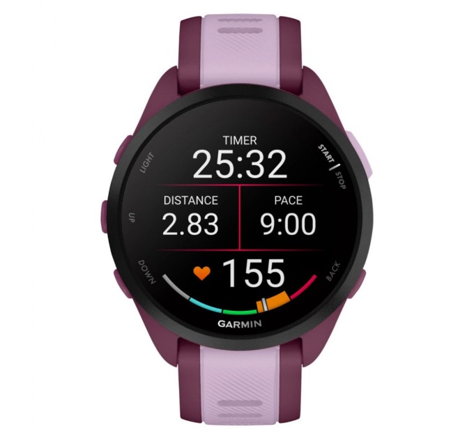 Смарт-годинник Garmin Forerunner 165 Music, GPS, WiFi, Berry/Lilac, GPS (010-02863-33)