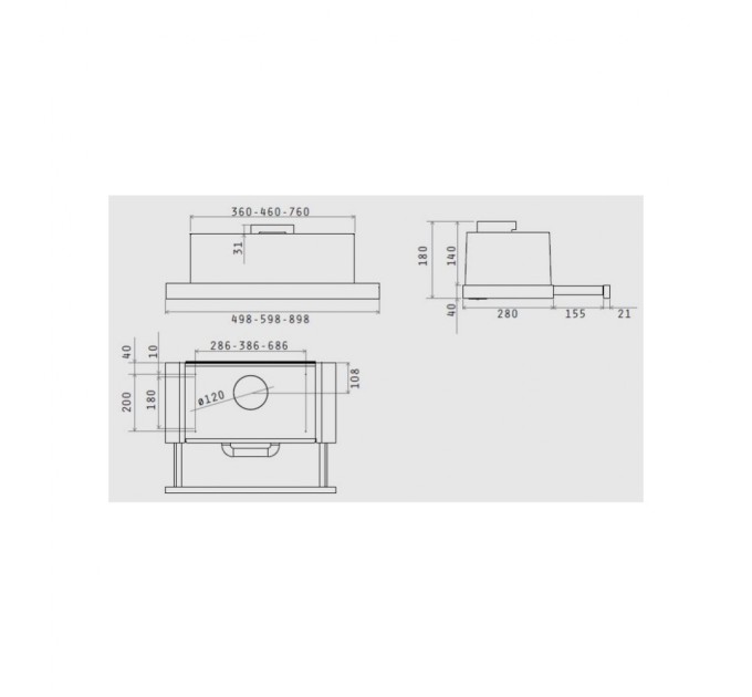 Витяжка кухонна Elica TT14 LUX GRVT/A/90
