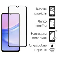 Скло захисне Dengos Samsung Galaxy A25 (black) (TGFG-336)