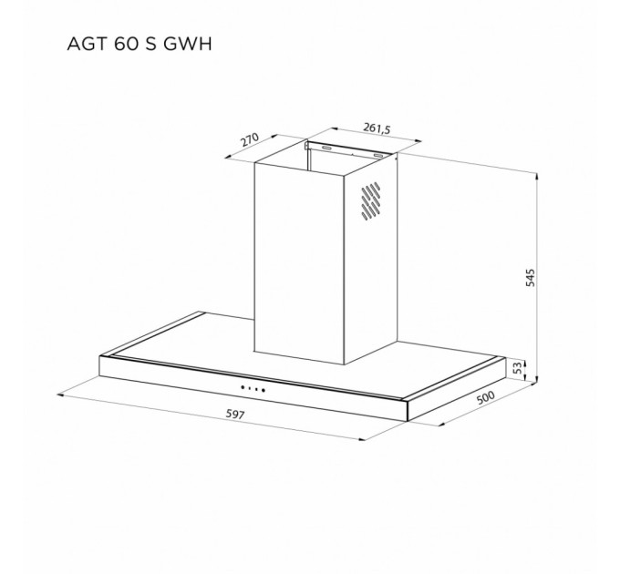 Витяжка кухонна Pyramida AGT 60 S GWH