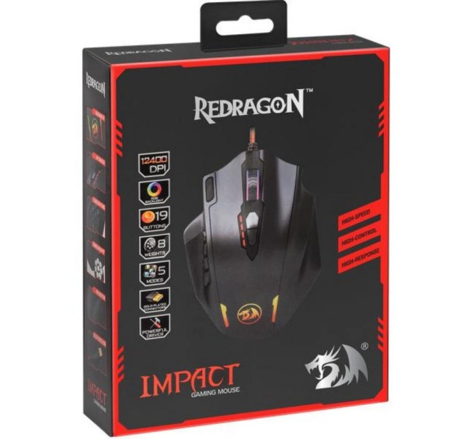 Мишка Redragon Impact RGB IR USB Black (78322)