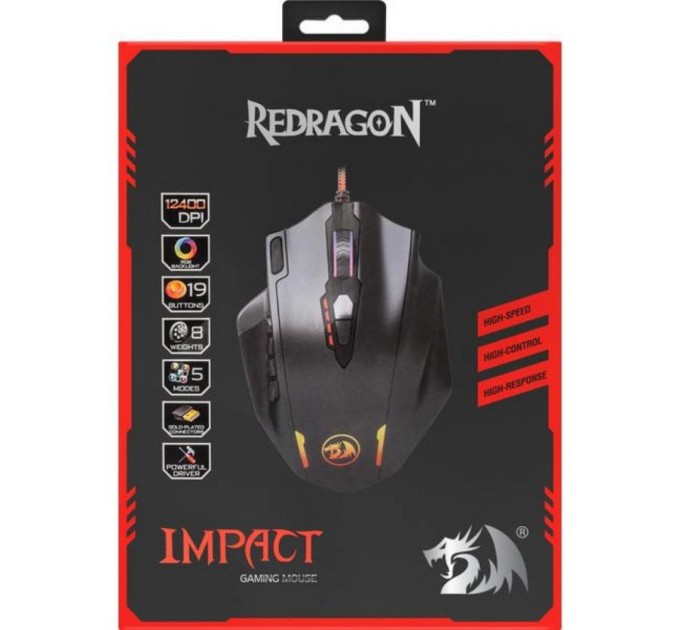 Мишка Redragon Impact RGB IR USB Black (78322)