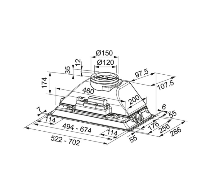 Витяжка кухонна Franke Inca Smart FBI 705 GR (305.0599.533)