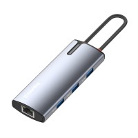 Порт-реплікатор ColorWay Docking Station USB-C 6-в-1 Type C PD 100W/USB3.0х3/HDMI 4К/RJ45 (CW-HUB02)