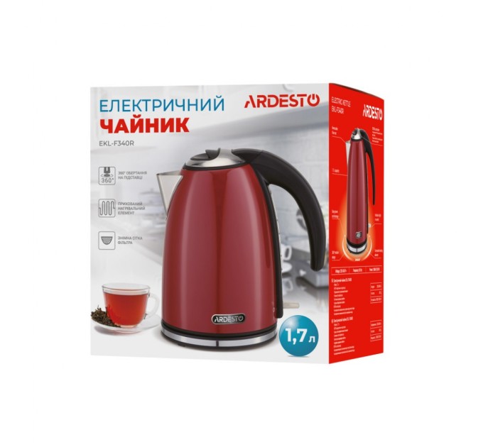 Електрочайник Ardesto EKL-F340R
