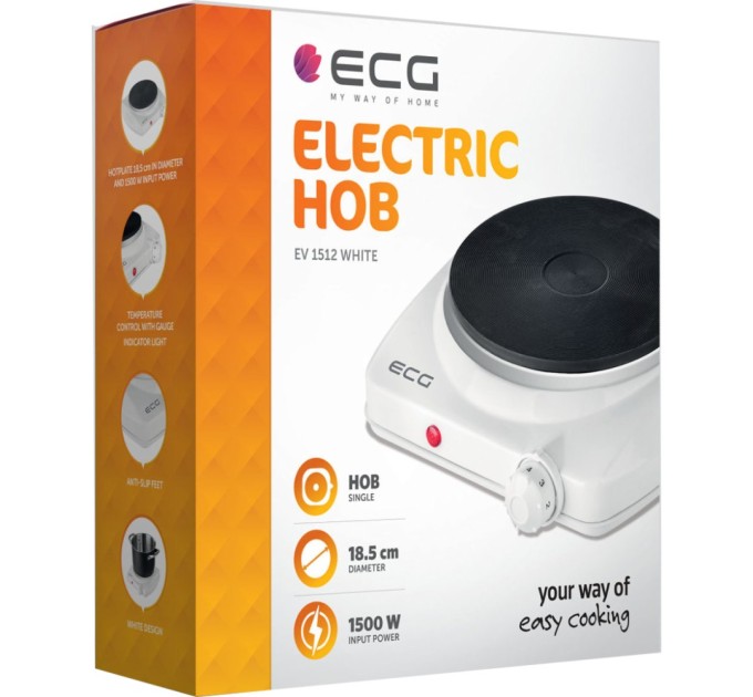 Настільна плита ECG EV 1512 White