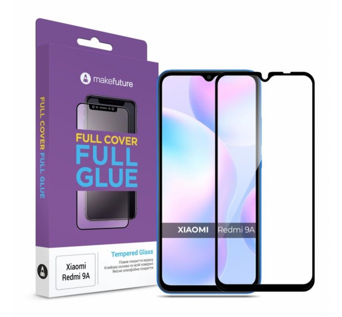 Скло захисне MakeFuture Xiaomi Redmi 9A Full Cover Full Glue (MGF-XR9A)