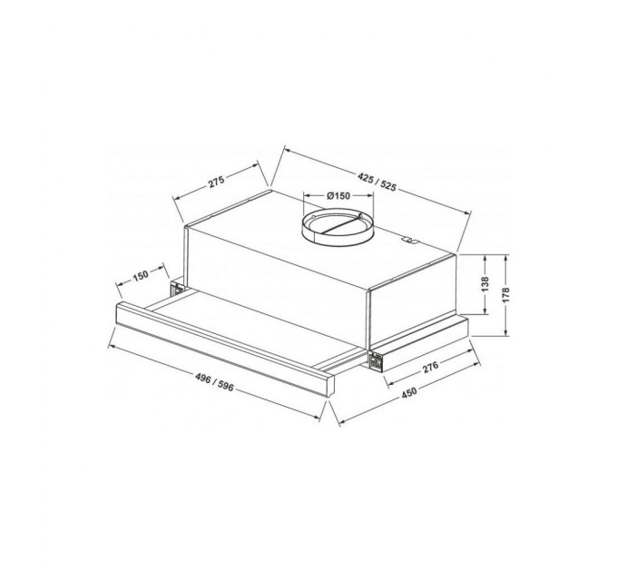 Витяжка кухонна Eleyus Cyclon 700 60 BL