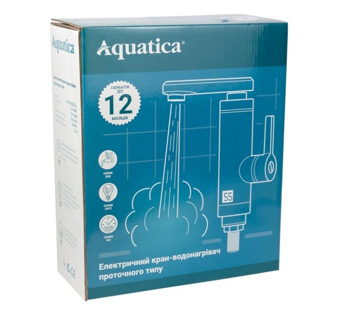 Проточний водонагрівач AQUATICA NZ 3.0кВт 0.4-5бар для кухн (9797133)