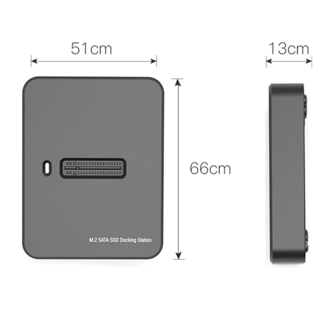 Док-станція для накопичувачів Gembird USB Type-C M.2 SATA NVME SSD (DD-U3M2)