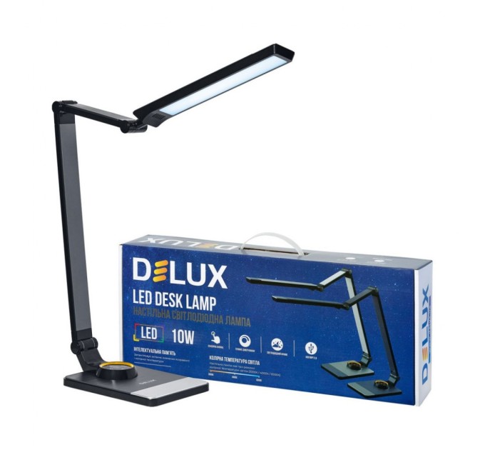 Настільна лампа Delux TF-520 10 Вт LED 3000K-4000K-6000K USB (90018129)