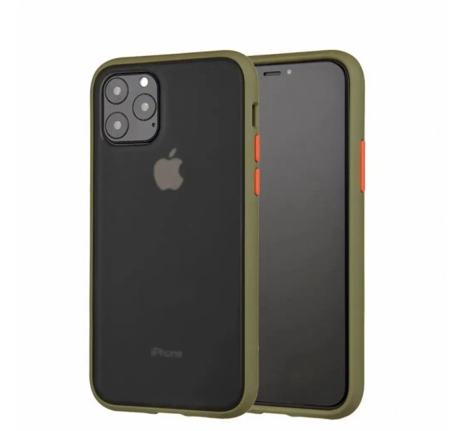 Чохол до мобільного телефона MakeFuture Apple iPhone 11 Pro Frame (Matte PC+TPU) Green (MCMF-AI11PGN)