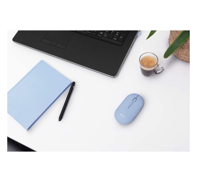 Мышка Trust Puck Wireless/Bluetooth Silent Blue (24126)