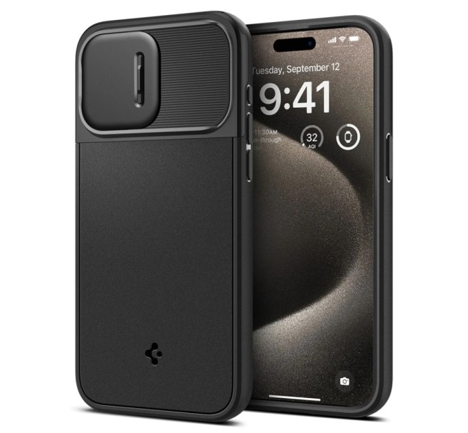 Чехол для мобильного телефона Spigen Apple iPhone 15 Pro Max Optik Armor MagFit Black (ACS06599)