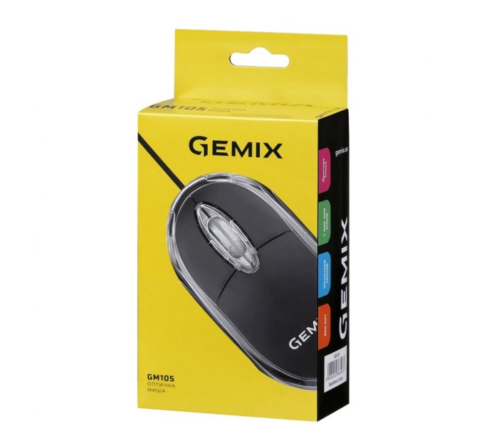 Мышка Gemix GM105 USB black (GM105Bk)