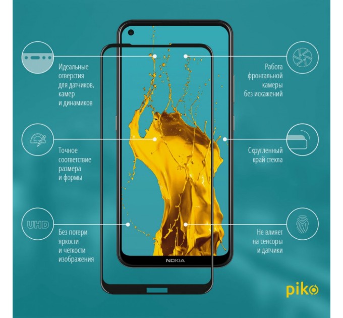 Скло захисне Piko Full Glue Nokia 3.4 (1283126511530)