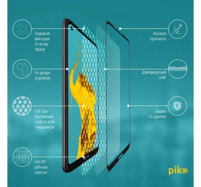 Скло захисне Piko Full Glue Nokia 3.4 (1283126511530)