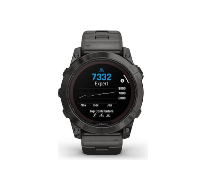 Смарт-часы Garmin fenix 7X Pro Saph Sol, Crbn Gry Ti w/Crbn Gry Mtl Bnd, Ex, GPS (010-02778-30)