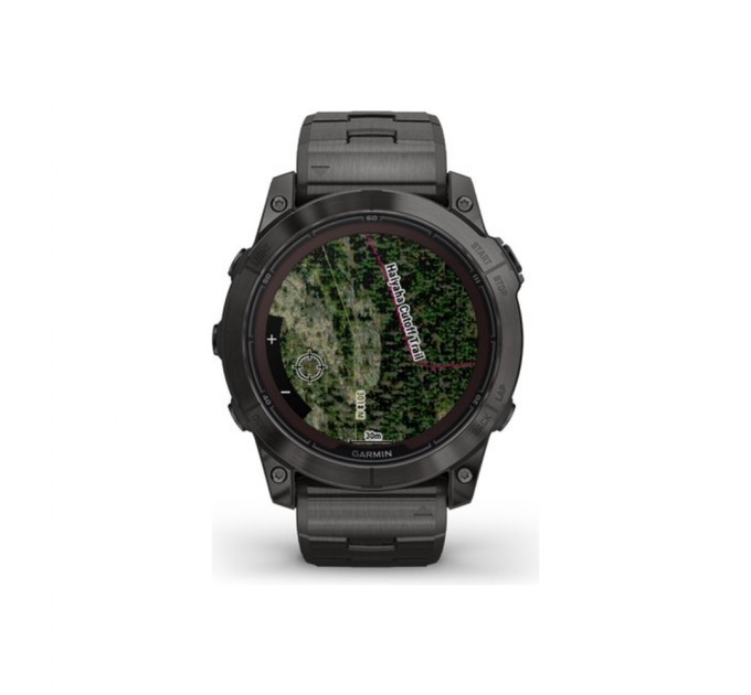 Смарт-годинник Garmin fenix 7X Pro Saph Sol, Crbn Gry Ti w/Crbn Gry Mtl Bnd, Ex, GPS (010-02778-30)