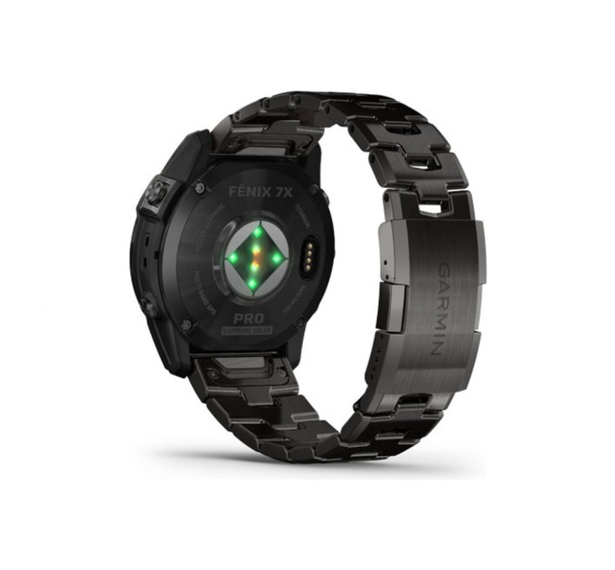 Смарт-годинник Garmin fenix 7X Pro Saph Sol, Crbn Gry Ti w/Crbn Gry Mtl Bnd, Ex, GPS (010-02778-30)