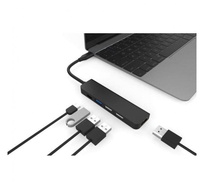 Концентратор XoKo AC-405 Type-C to HDMI+USB 3.0+USB 2.0+Type-C (XK-AC-405)