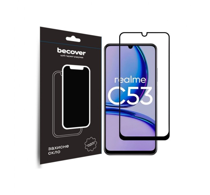 Скло захисне BeCover Realme C53 Black (710105)