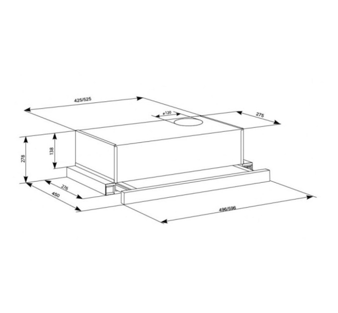 Витяжка кухонна Eleyus LOTUS 470 50 INOX