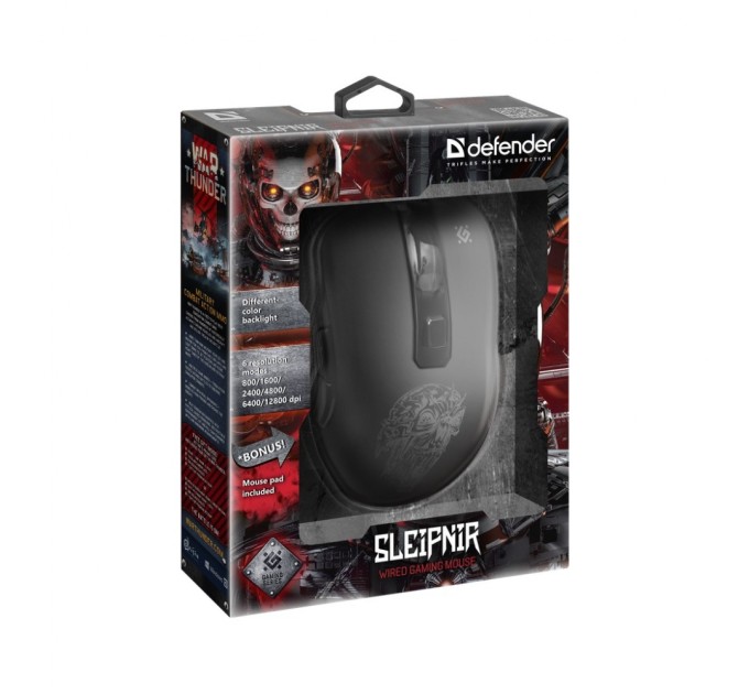 Мышка Defender Sleipnir GM-927 USB Black+ Килимок (52927)