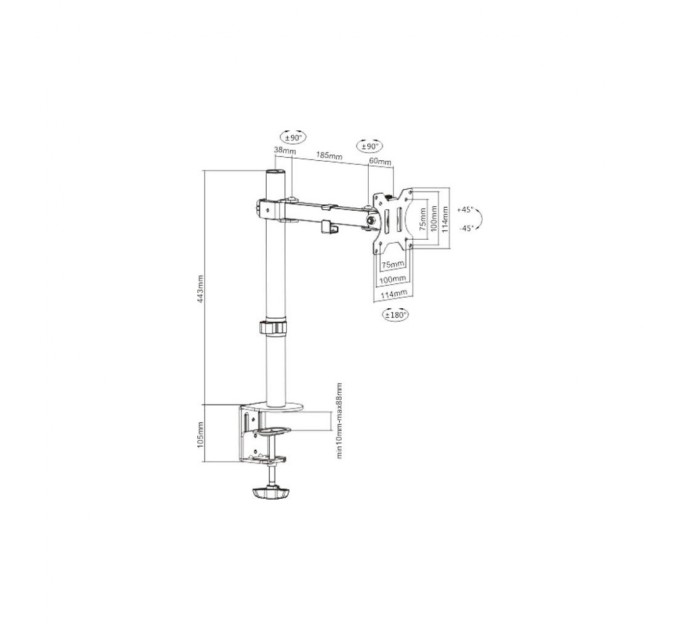 Кронштейн Brateck LDT12-C011