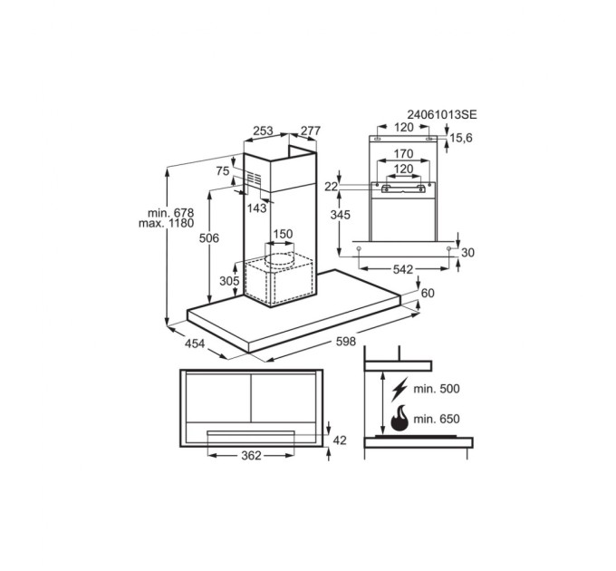 Витяжка кухонна Electrolux LFT816K