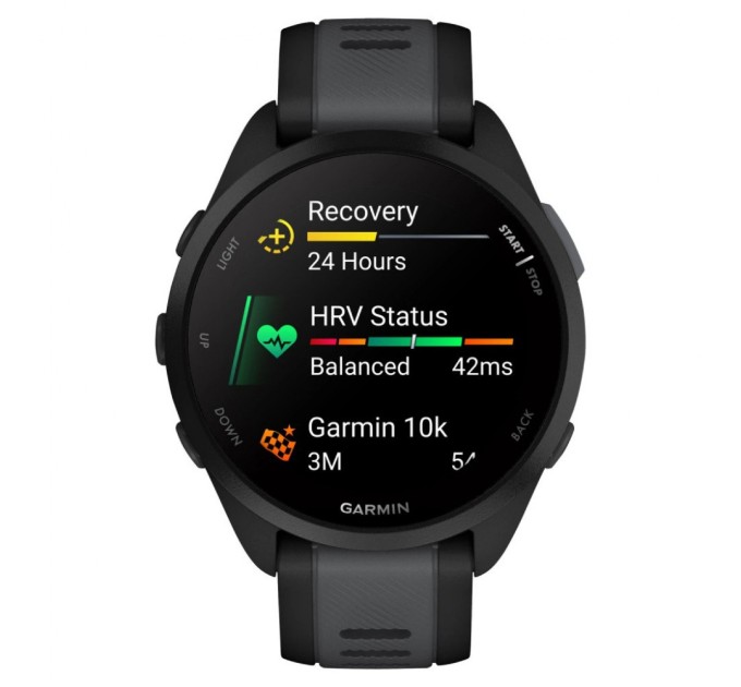 Смарт-годинник Garmin Forerunner 165, GPS, Black/Slate Grey, GPS (010-02863-20)