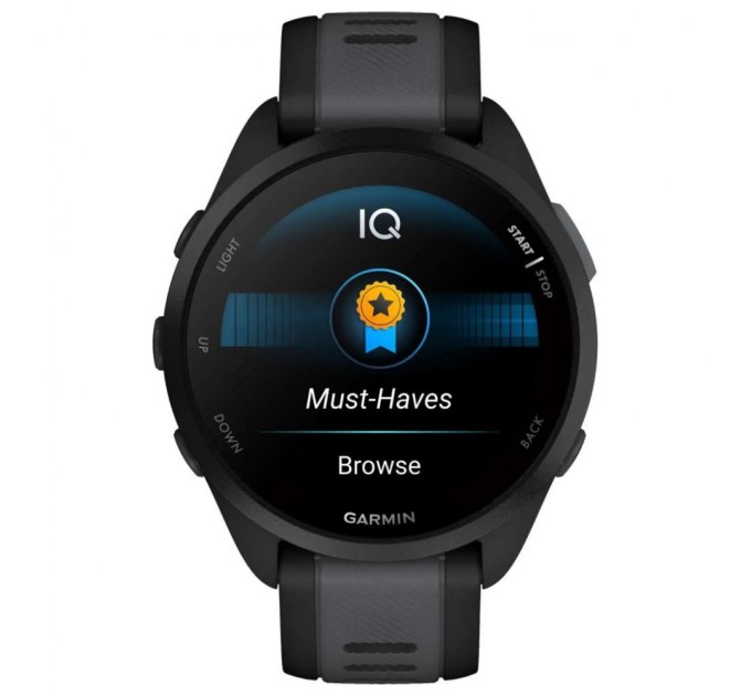 Смарт-годинник Garmin Forerunner 165, GPS, Black/Slate Grey, GPS (010-02863-20)