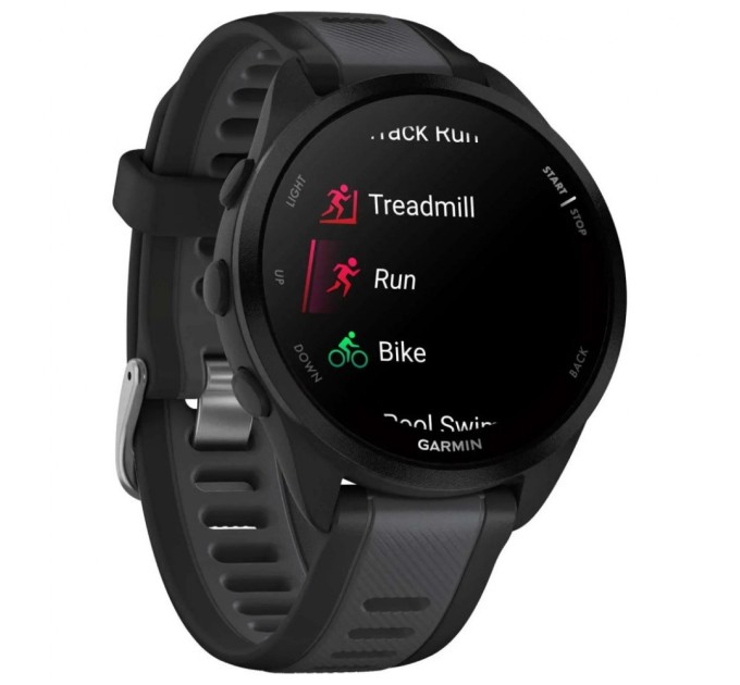 Смарт-годинник Garmin Forerunner 165, GPS, Black/Slate Grey, GPS (010-02863-20)