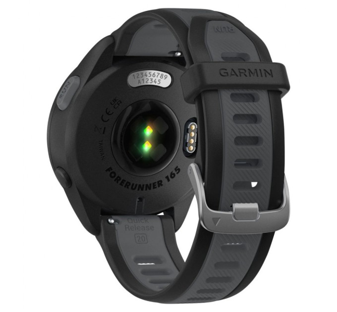 Смарт-годинник Garmin Forerunner 165, GPS, Black/Slate Grey, GPS (010-02863-20)