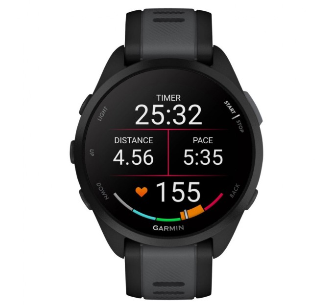 Смарт-годинник Garmin Forerunner 165, GPS, Black/Slate Grey, GPS (010-02863-20)