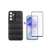 Чохол до мобільного телефона Dengos Kit for Samsung Galaxy A55 5G case + glass (Black) (DG-KM-57)