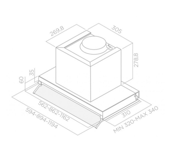 Витяжка кухонна Elica BOX IN PLUS IXGL/A/120