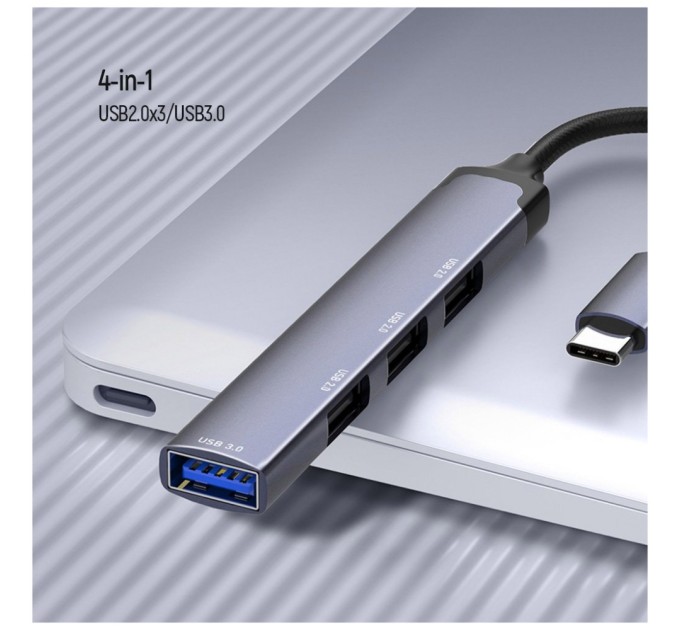 Концентратор ColorWay USB-C 4-в-1 USB2.0х3/USB3.0 (CW-HUB04)