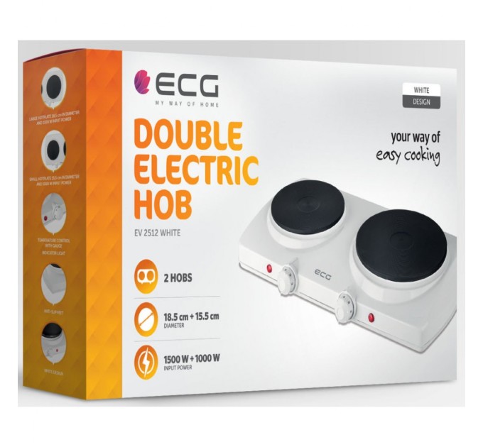 Настольная плита ECG EV 2512 White