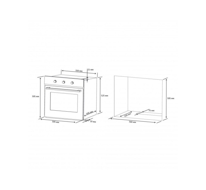 Духова шафа Eleyus ESTER 6006 WH