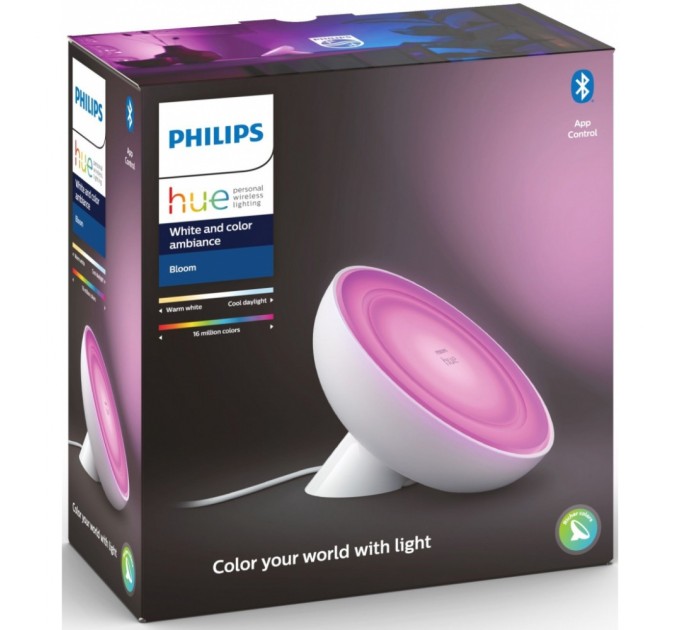 Настольная лампа Philips Hue Bloom, Color, BT, DIM, біла (929002375901)