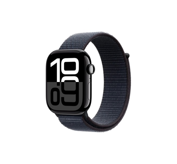 Смарт-годинник Apple Watch Series 10 GPS 46mm Jet Black Aluminium Case with Ink Sport Loop (MWWR3QH/A)