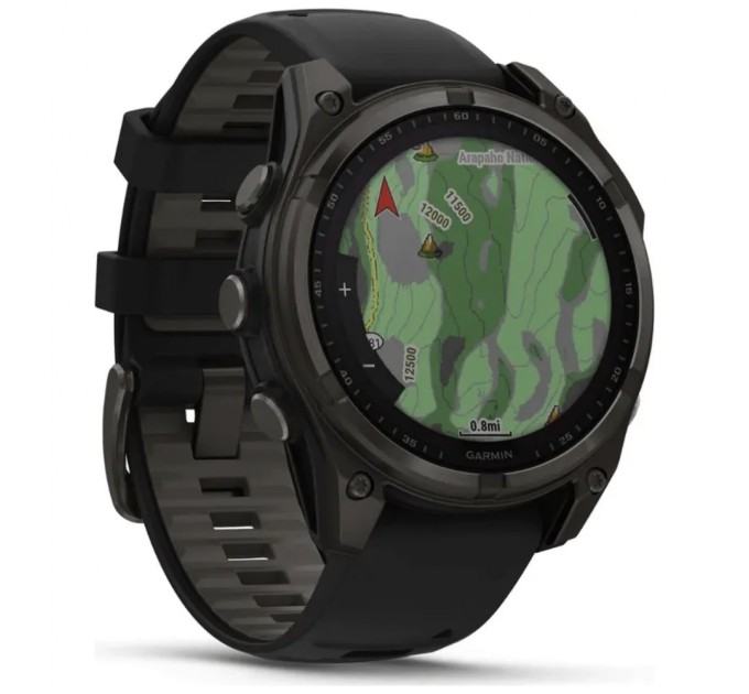 Смарт-годинник Garmin fenix 8 51mm,Saph Solar,CrbnGry Ti/Blk,Blk/PblGryBnd (010-02907-11)